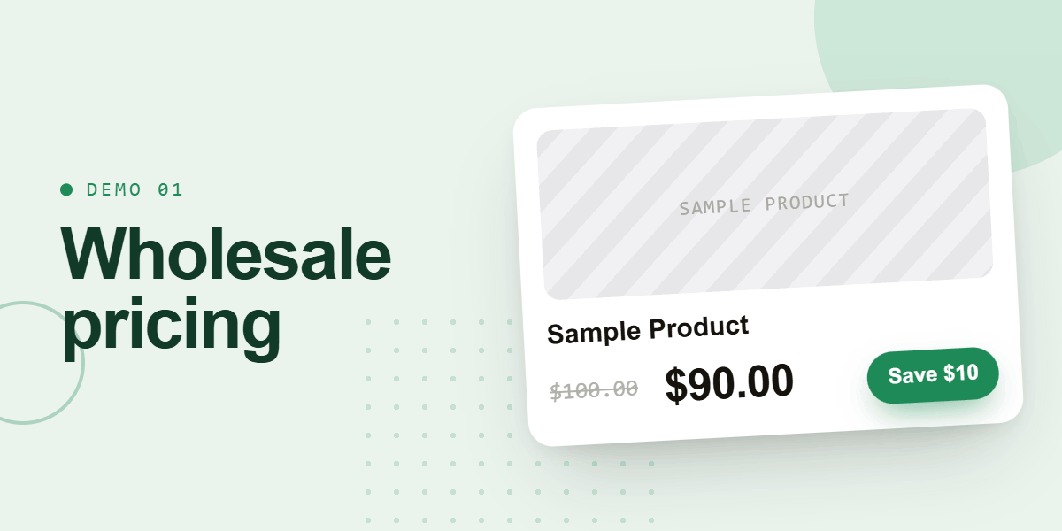 Wholesale pricing demo